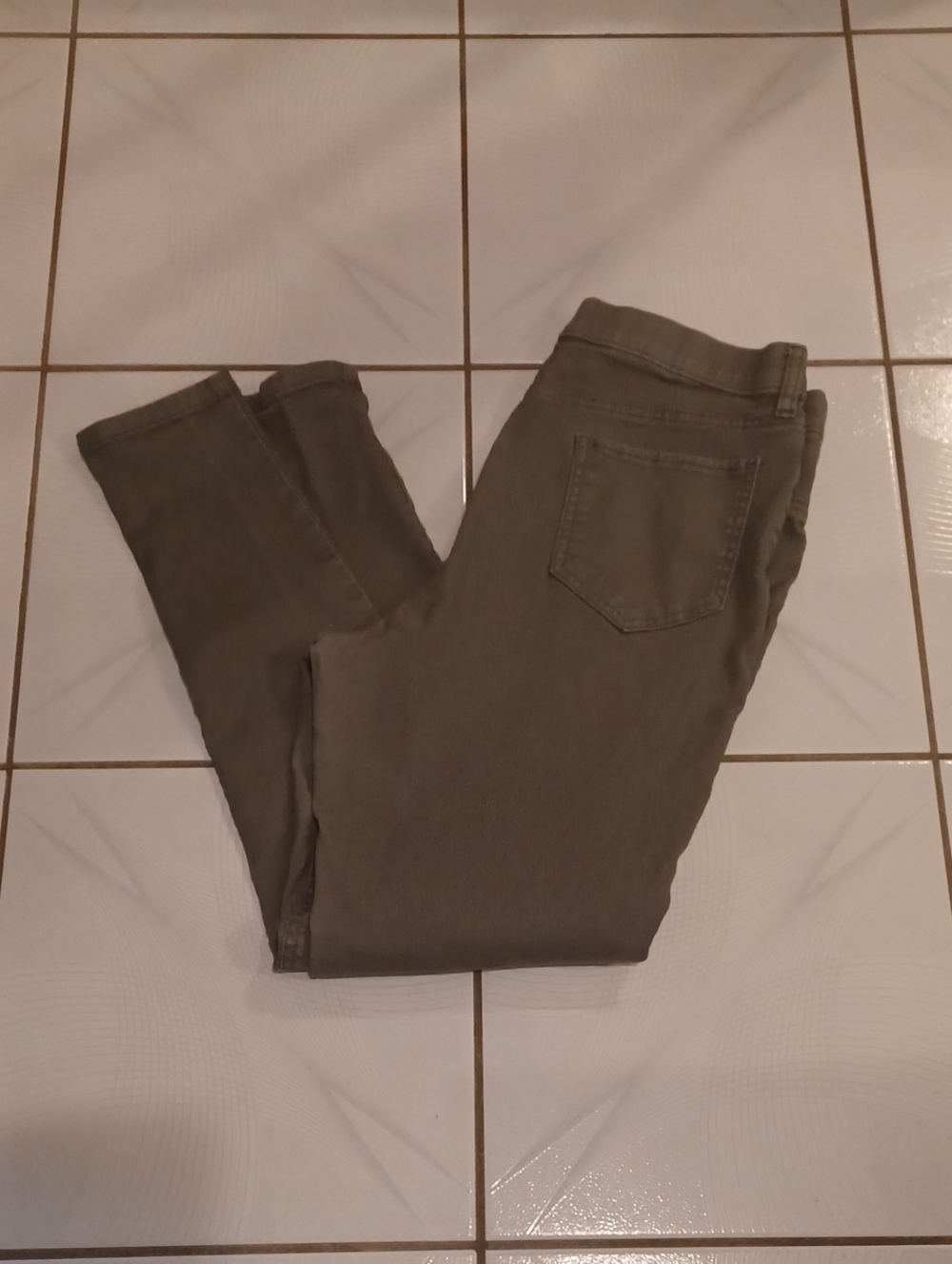 $4 Add-on Olive Skinny Jeans - Size 14